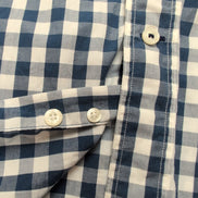 Chemise Nautica M Bleu Blanc Carreaux Manches Courtes 100% Coton