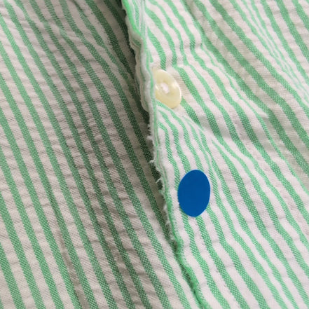 Chemise Ralph Lauren XL Verte Rayures Manches Courtes Classic Fit BD Shirt