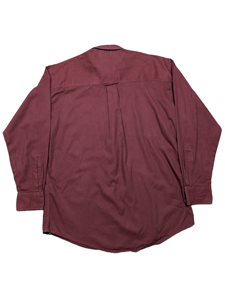 Chemise shirt Chaps Ralph Lauren M bordeaux coton manches longues button down