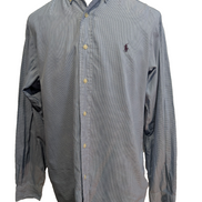 Ralph Lauren Chemise Classic Fit L Pied-de-poule Logo Bordeaux
