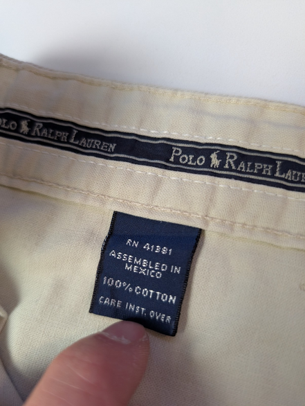 Pantalon chino Polo Ralph Lauren W36 L30 beige Made in Mexico accrocs