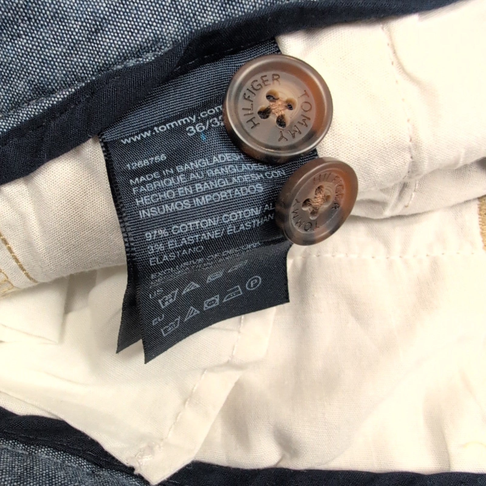 Pantalon chino Tommy Hilfiger stretch beige taille W36xL32 FR46 #47ct