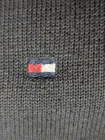 Pull Tommy Hilfiger Homme Col Zippé Noir Profond - Taille M