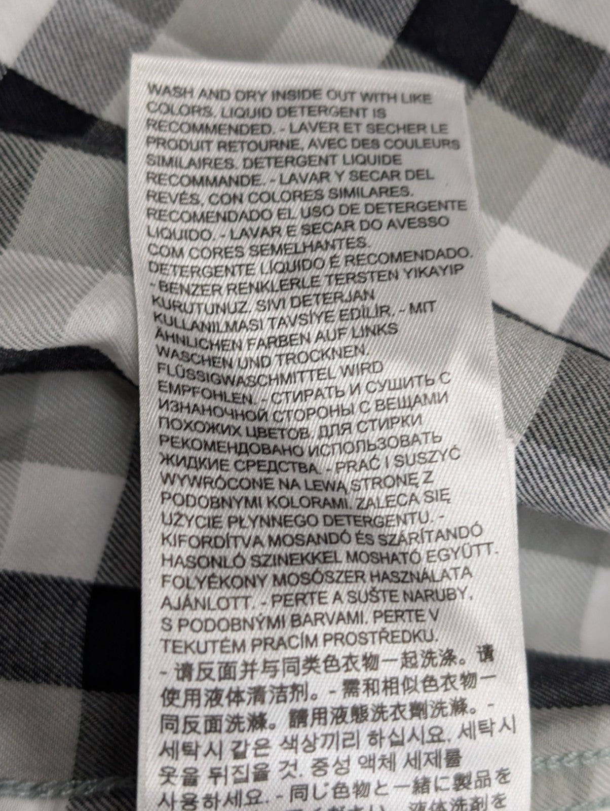 Chemise Levi's Western Noir et Blanc Carreaux Pressions Nacrées - Taille L