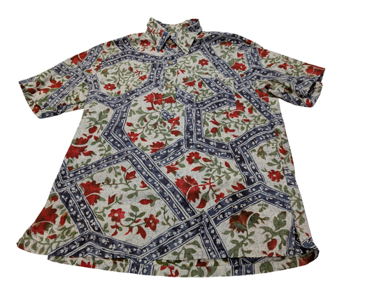 Chemise / Polo hawaïenne HRS His Royal Highnes fleurie taille L #727