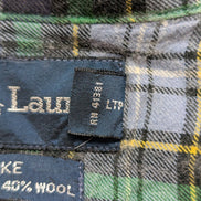 Ralph Lauren Chemise Homme M Vert Bleu Carreaux Flanelle Légère Blake