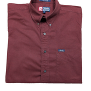 Chemise shirt Chaps Ralph Lauren M bordeaux coton manches longues button down