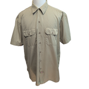 Chemise Dickies XL Kaki Clair 2 Poches Manches Courtes Workwear
