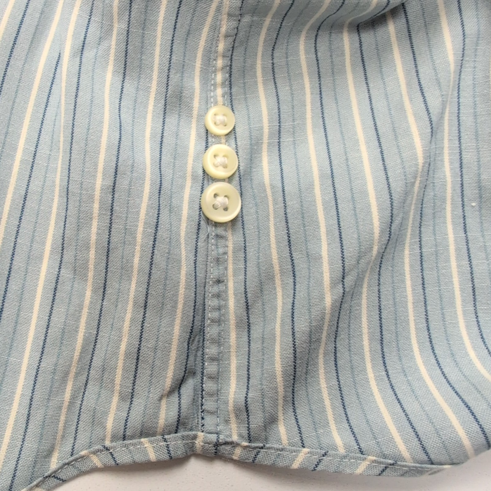 Chemise Ralph Lauren L Vintage Rayures Bleu Blanc Brodée Classic Fit Button Down