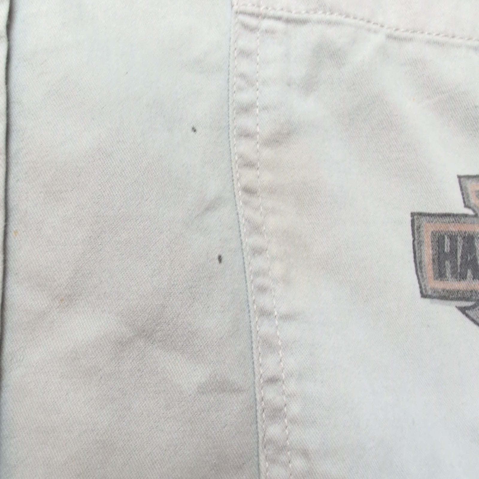 Chemise Harley Davidson XL Grise Logo Dos Vintage manches courtes