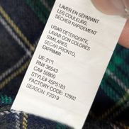 🌲 Chemise IZOD S Flanelle Poly-Coton Carreaux Vert |305S