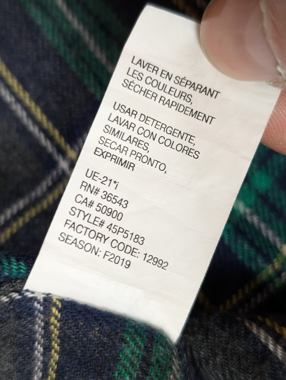 🌲 Chemise IZOD S Flanelle Poly-Coton Carreaux Vert |305S