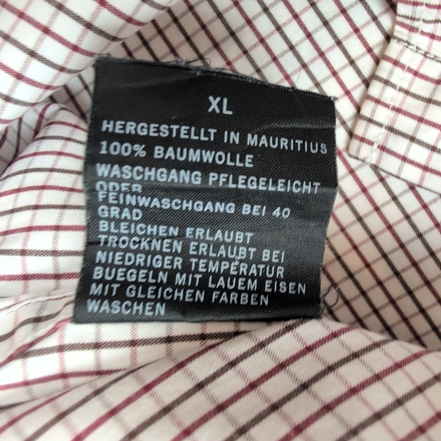 Chemise NAUTICA Homme XL Bordeaux et Blanche à Carreaux Manche Courte Poche