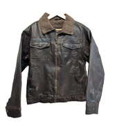 HAWKE & CO - Blouson Aviateur Style G-1 Vintage (Faux Cuir / SKAI) taille S |45c