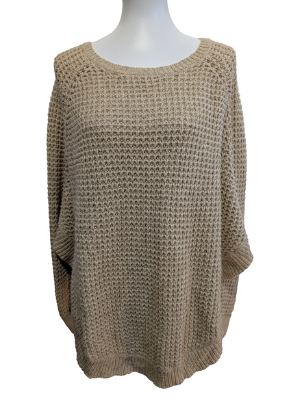 Pull Ralph Lauren (Lauren) Femme L Grosse Maille Style Cape Crème Vintage 🏷️