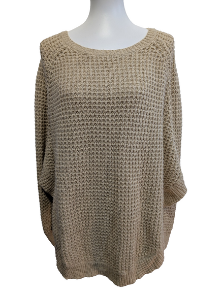 Pull Ralph Lauren (Lauren) Femme L Grosse Maille Style Cape Crème Vintage 🏷️