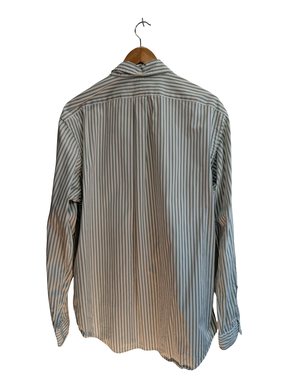 Chemise Ralph Lauren verte à rayures avec poche sans logo taille L #2503
