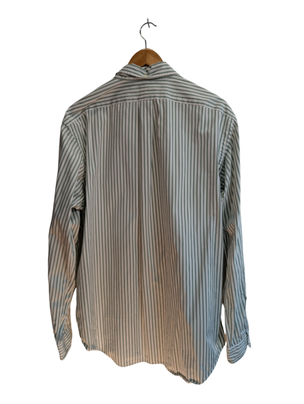 Chemise Ralph Lauren verte à rayures avec poche sans logo taille L #2503