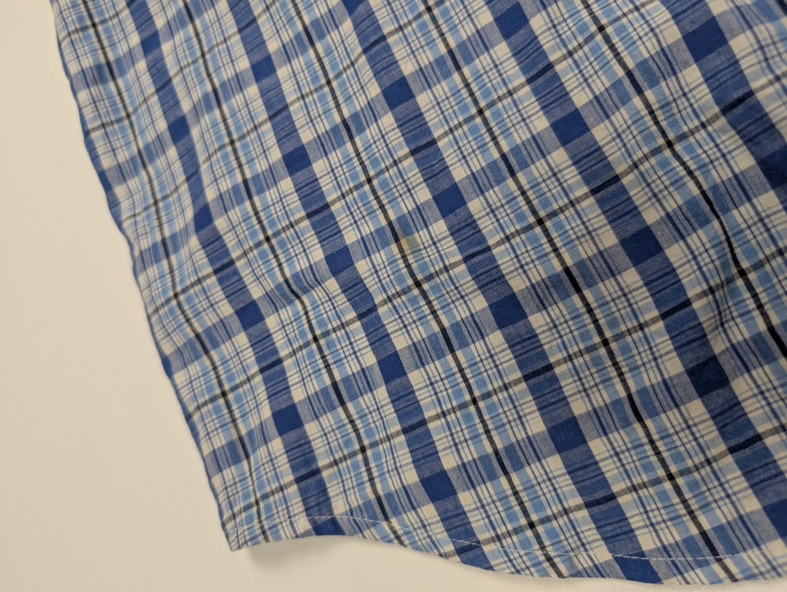 Chemise Chaps manches courtes bleu à carreaux taille L #229msch