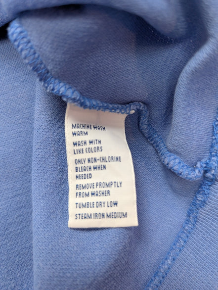 T-shirt Polo Ralph Lauren XL bleu ciel col V coton épais logo brodé
