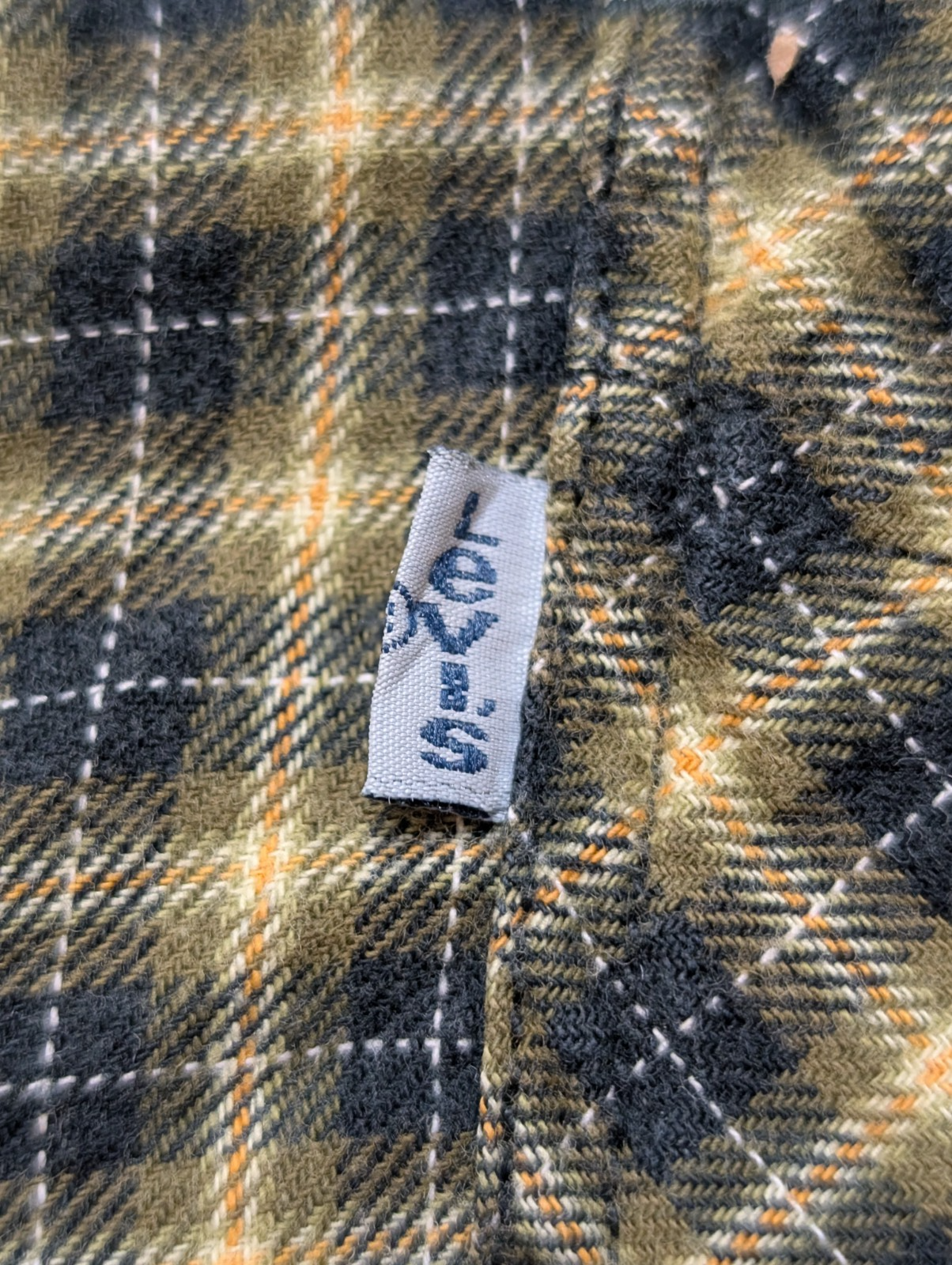 Chemise LEVI'S Flanelle à Carreaux Jaune et Noir Manches Longues - Taille L