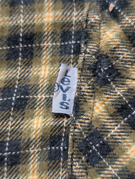 Chemise LEVI'S Flanelle à Carreaux Jaune et Noir Manches Longues - Taille L