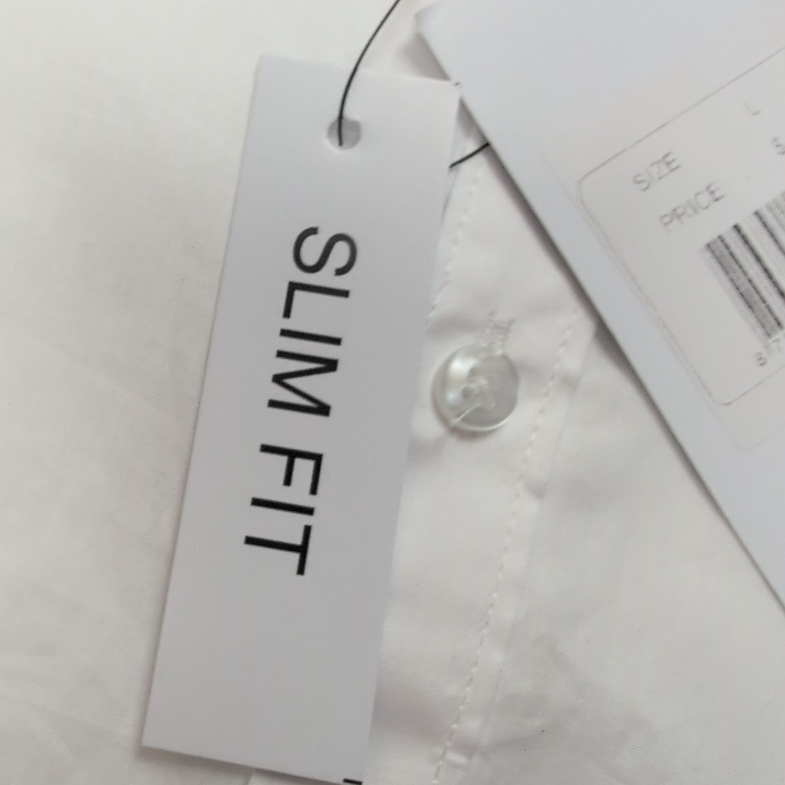 Chemise Todd Shelton L Neuve Étiquette Slim Fit Blanche Manches longues