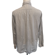 Chemise Ralph Lauren L Blanche Carreaux Bleu Noir Logo Marine Button Down Shirt