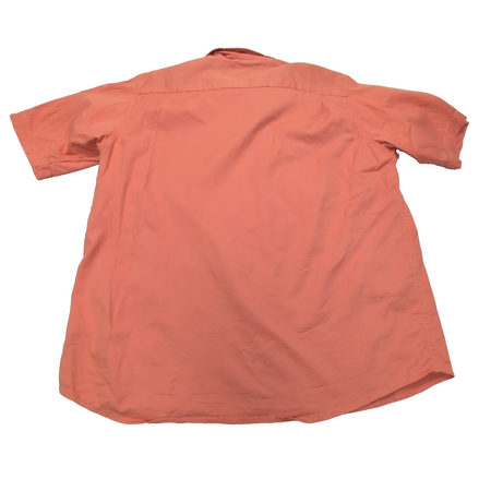 Chemise Wrangler orange uni manches courtes taille L #100e