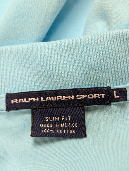 Polo manches courtes Polo Ralph Lauren Sport femme L bleu turquoise Slim Fit