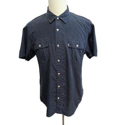 Chemise LEVI'S Homme L Bleu Foncé Style Workwear 2 Poches Boutonnées