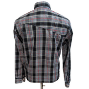 Chemise Volcom S carreaux bleu rouge poche logo manches longues coton