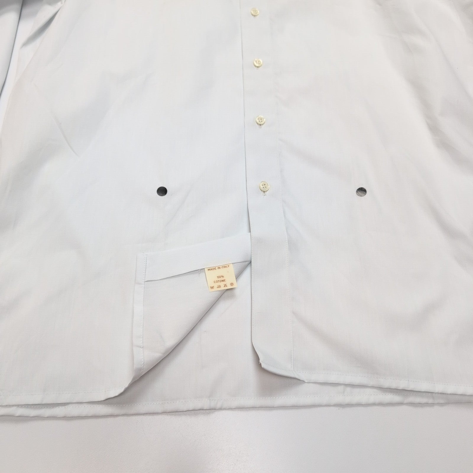 Chemise Ingram Made in Italy L Gris Clair 100% Coton Neuve Sans Étiquette