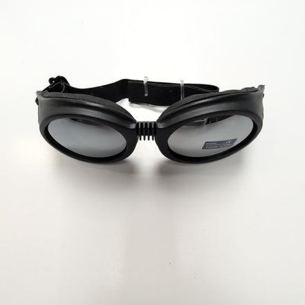 Lunettes de Ski Masque Rétro Noir Mat Verres Miroir Gris Y2K Futuriste