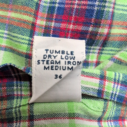 Chemise Ralph Lauren Blake L Carreaux Vert Rouge Manches Courtes Button Down 