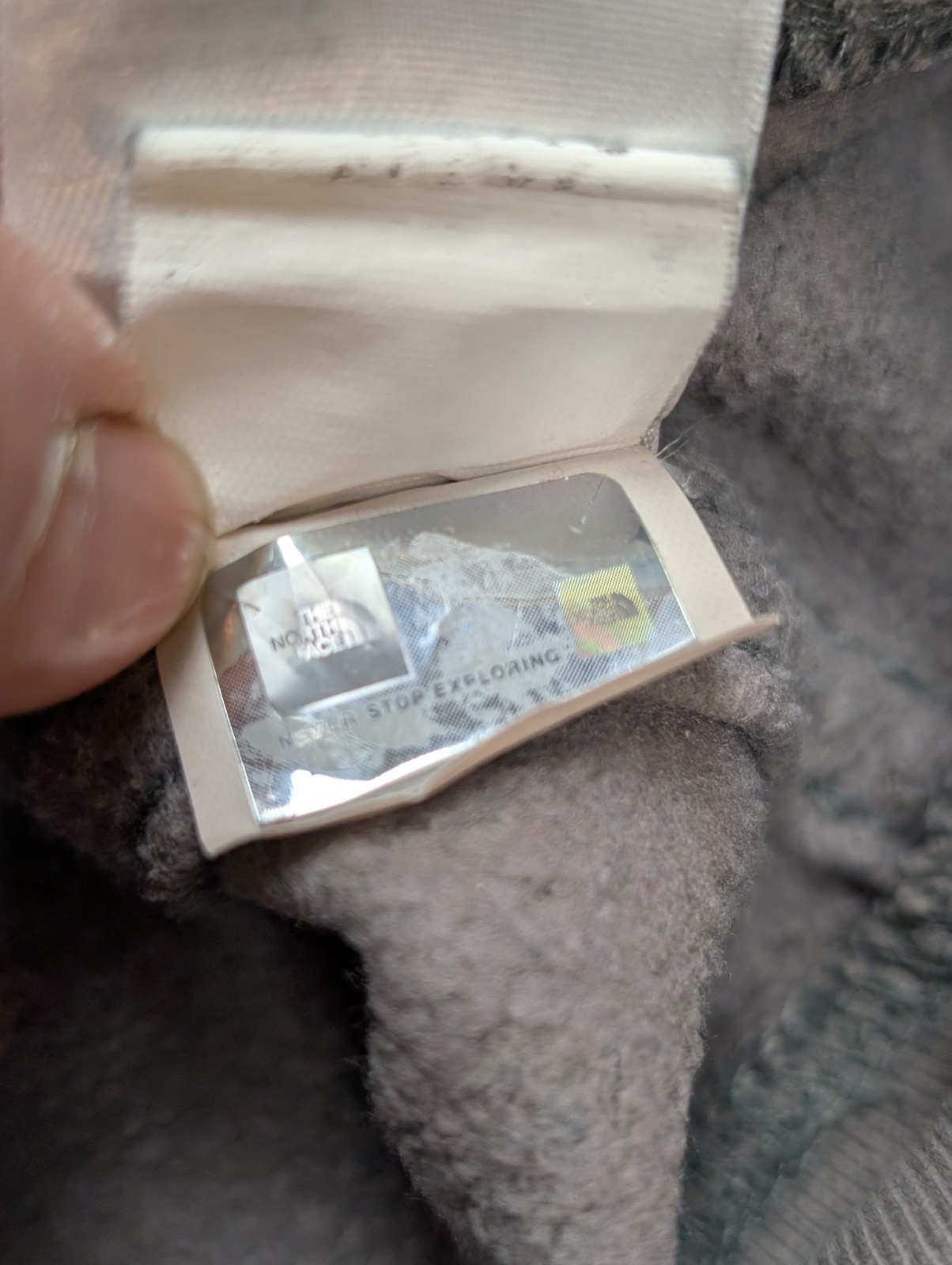 The North Face Sweat à Capuche Gris - Logo Jaune Motif Camouflage - Taille L