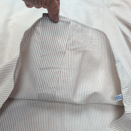 Chemise Ralph Lauren L Oxford Bordeaux clair à Rayures Vintage Manches courtes