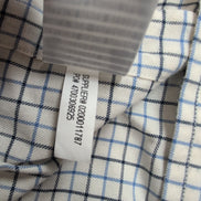Chemise Ralph Lauren XL Blanche Carreaux Bleu Noir Logo Marine Button Down Shirt