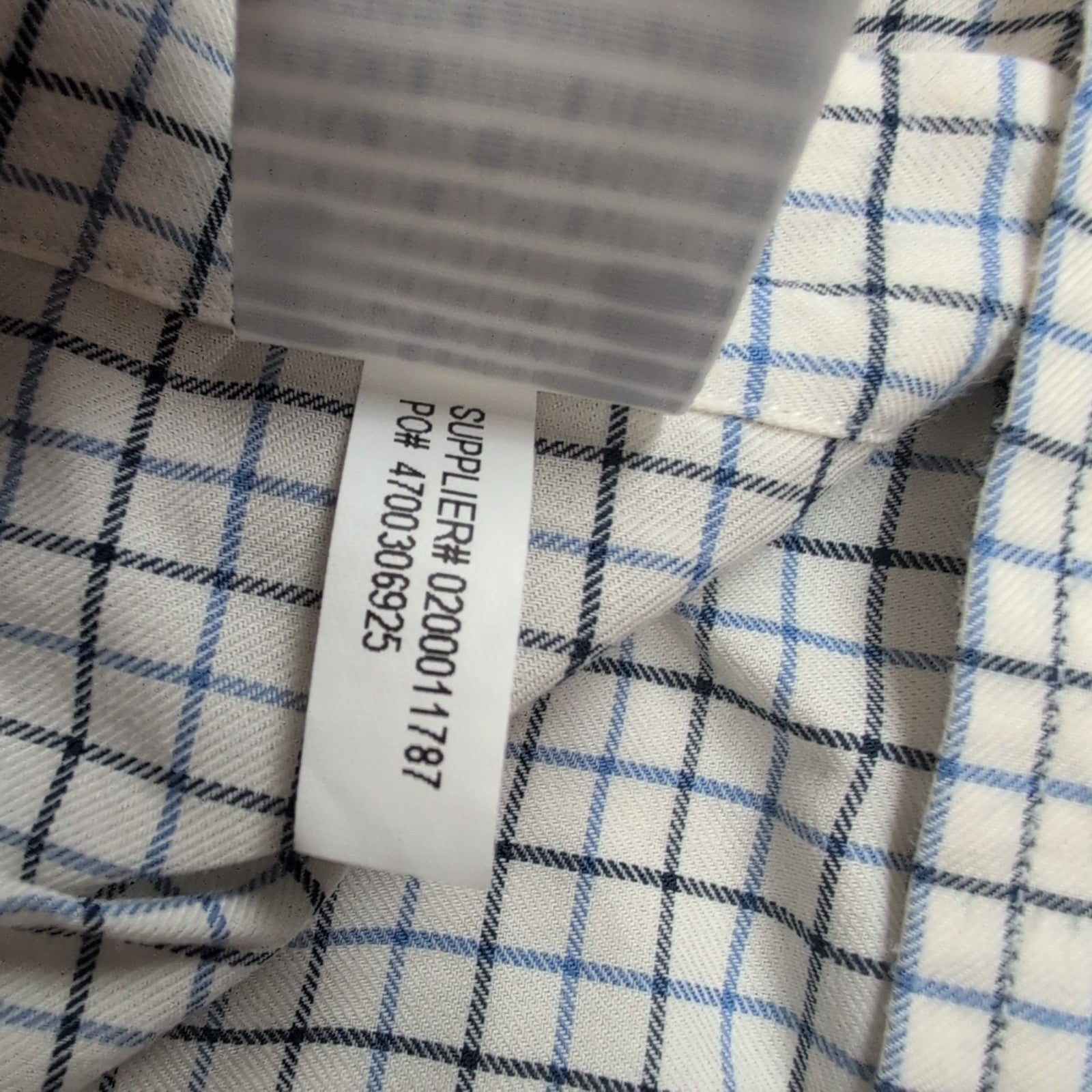 Chemise Ralph Lauren XL Blanche Carreaux Bleu Noir Logo Marine Button Down Shirt