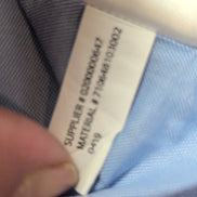 Chemise Ralph Lauren Slim Fit L Chambray Oxford Bleu Logo Marron manches courtes