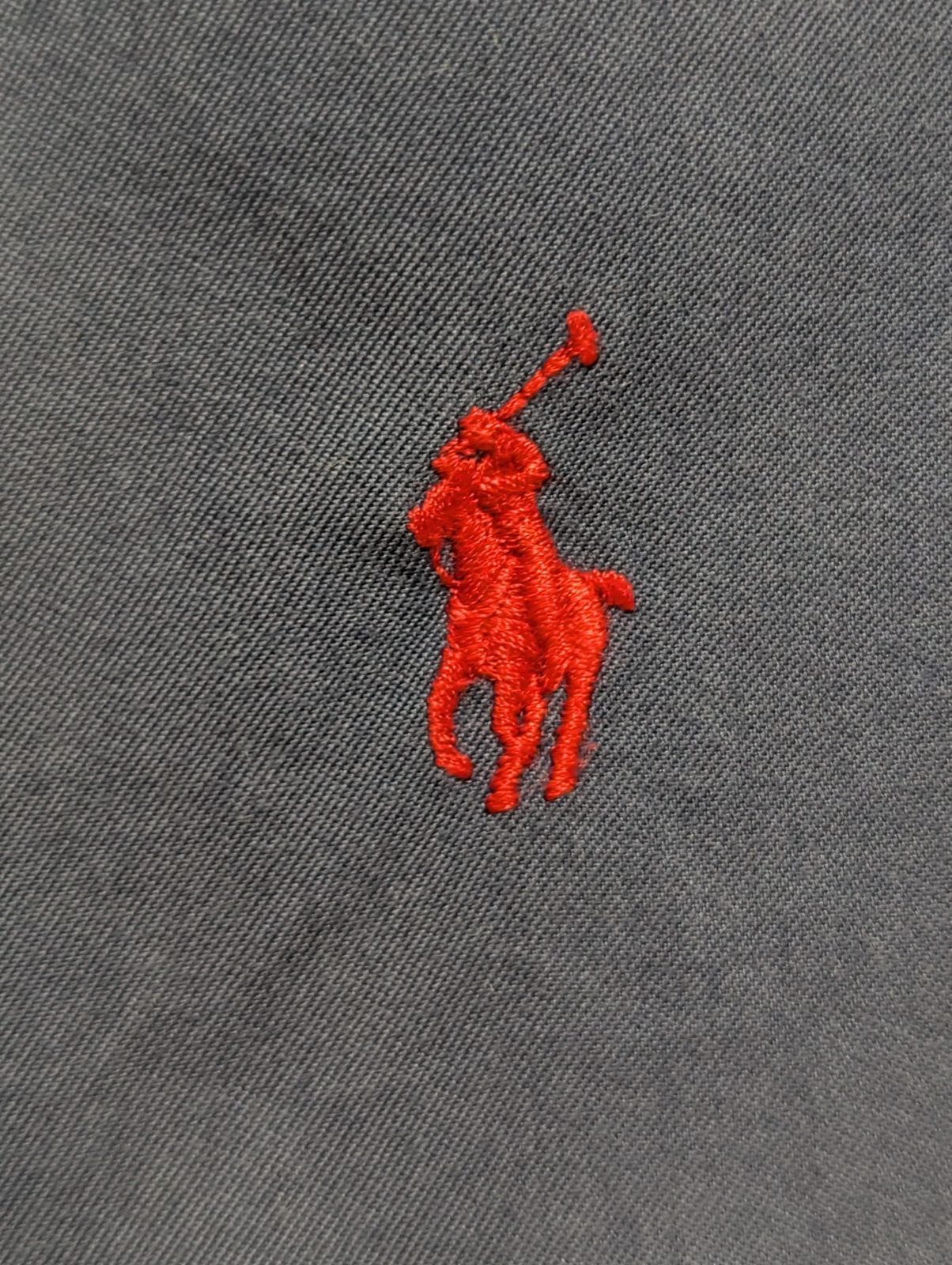 Chemise Ralph Lauren Manches Courtes Slim Fit Bleu Marine Taille S