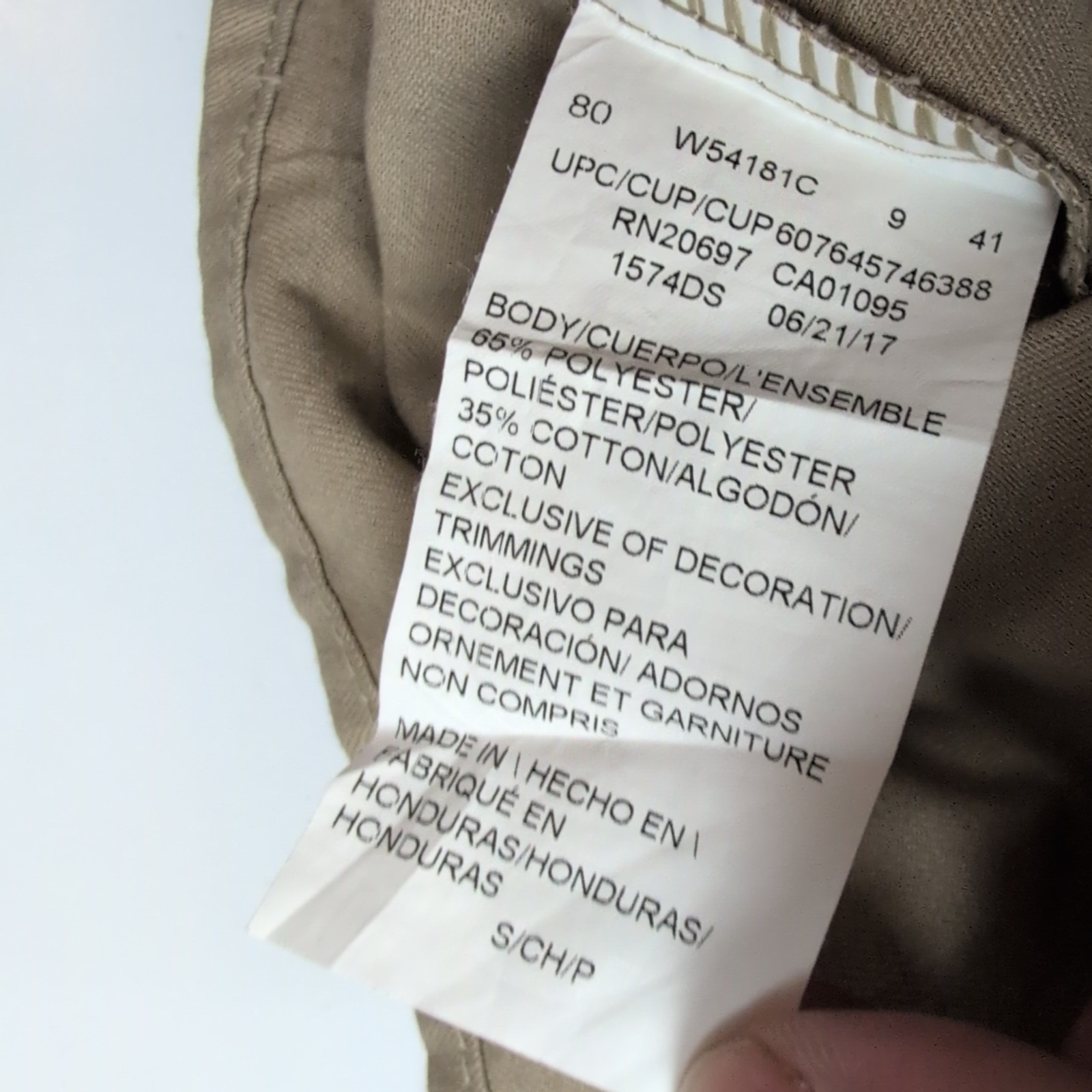 Chemise Dickies S Beige Manches courtes 2 Poches Workwear Poche Stylo