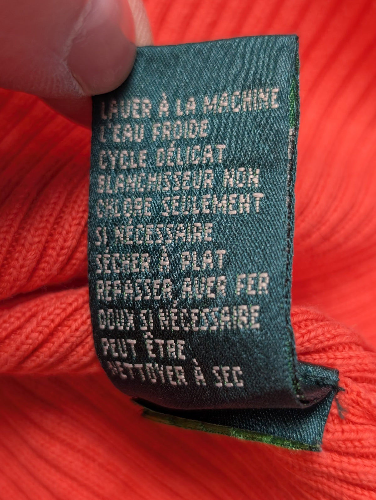 Cardigan LAUREN Ralph Lauren femme M orange corail coton col V boutonné