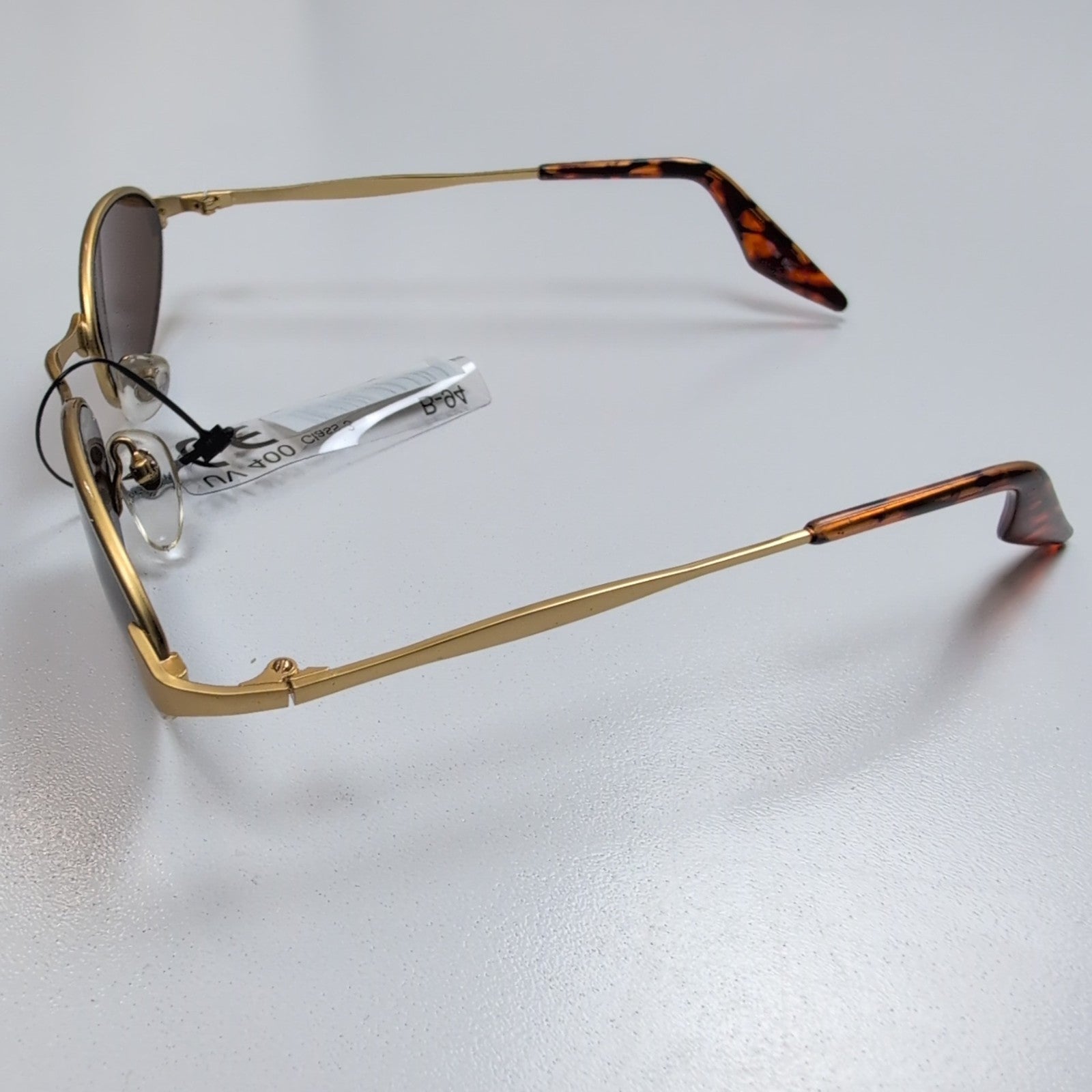 Lunettes de soleil Y2K Ovales Effet Doré et Finition Bois
