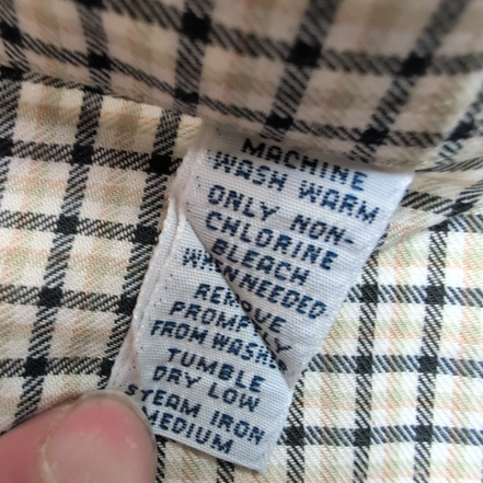 Chemise Ralph Lauren Blake M Flanelle Carreaux Crème Bleu Marine manches longues