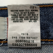 Jean Levi's 505 Regular Fit Vintage Homme W34 L36 Bleu Denim Droit Long