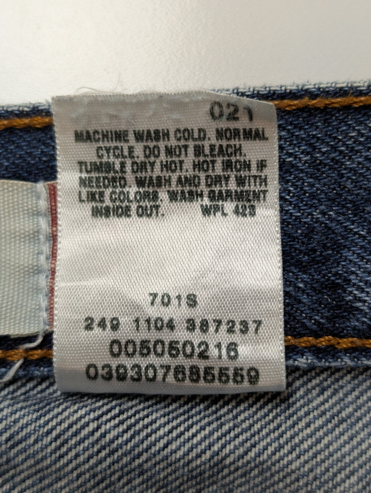 Jean Levi's 505 Regular Fit Vintage Homme W34 L36 Bleu Denim Droit Long