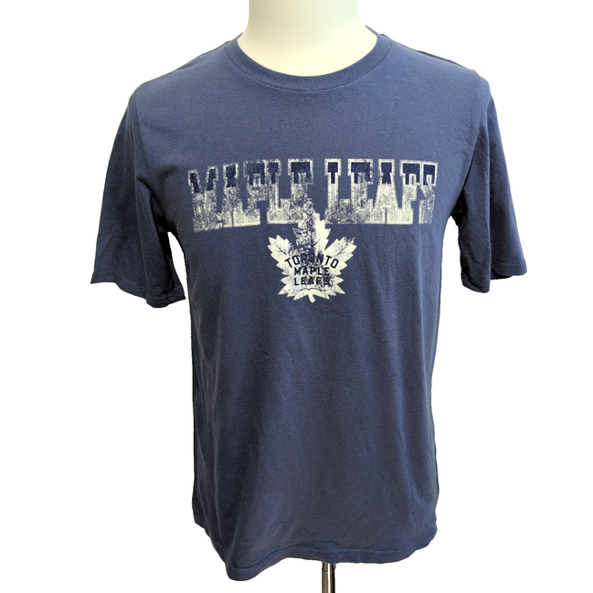 T-shirt NHL Toronto Maple Leafs Homme Bleu M 100% Coton Logo Graphique