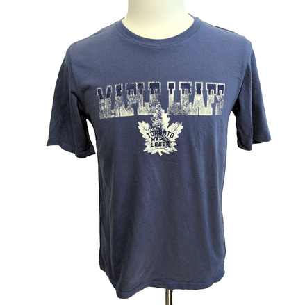 T-shirt NHL Toronto Maple Leafs Homme Bleu M 100% Coton Logo Graphique