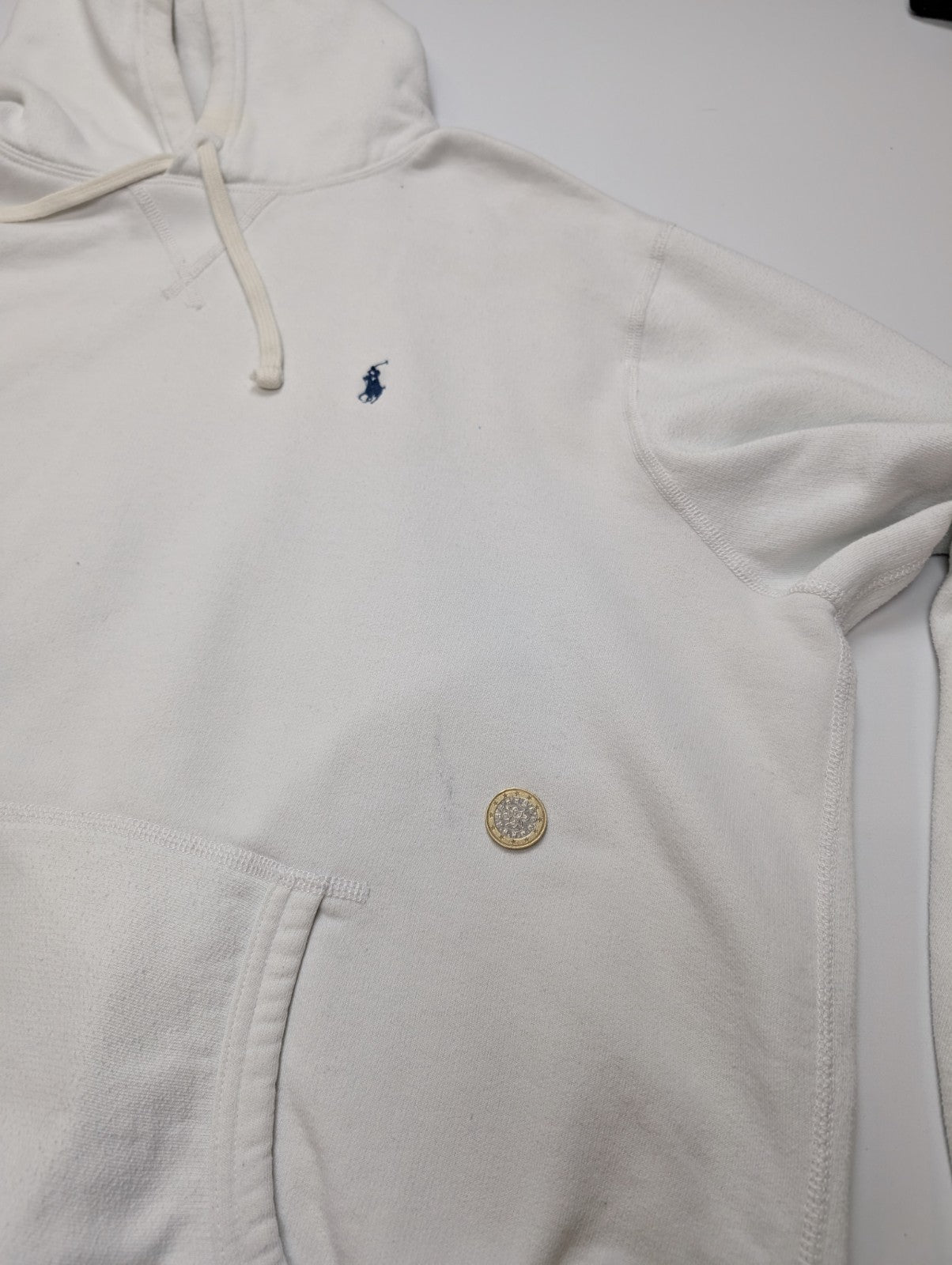 Polo Ralph Lauren Sweat à Capuche Coton XL Blanc Logo Marine hoodie